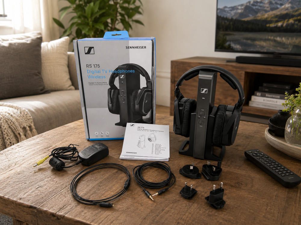 Sennheiser RS 175 Digital TV Wireless Over-Ear Headphones Open Box Complete HDR